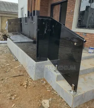 10mm Tempered Black Glass Balcony Railing | Modern & Luxury