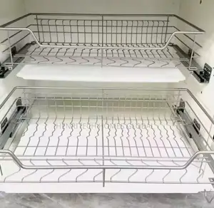 2-Tier Stainless Steel Dish Organizer