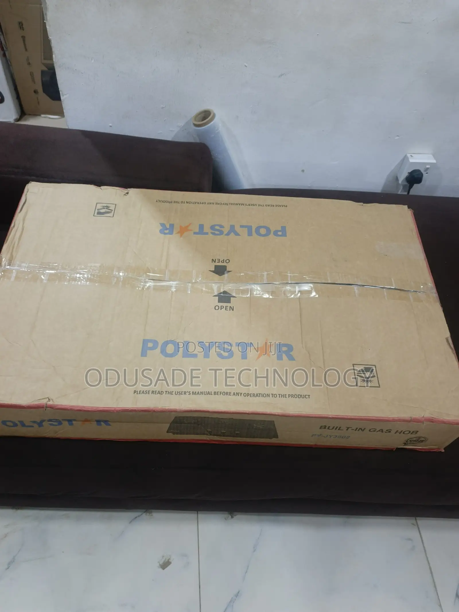 Polystar 3 Burner Black Gas Hob With Ignition
