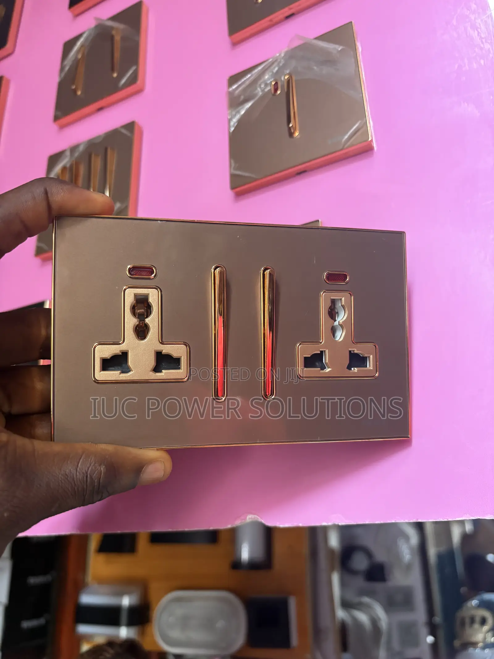 13amp Double Socket Gold