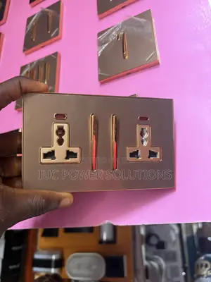 13amp Double Socket Gold
