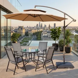 Patio/Restaurant Table and 4 Chairs  With Umbrella