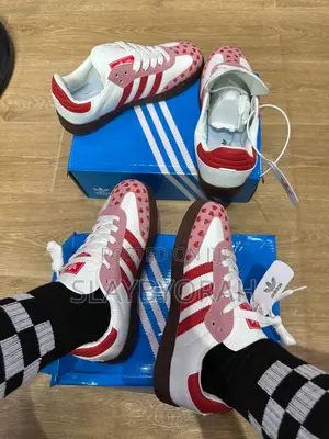 Unisex Adidas Samba Sneakers White & Red
