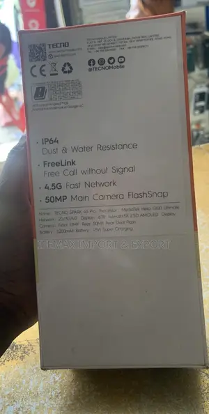 New Tecno Spark 40 Pro 128 GB Black