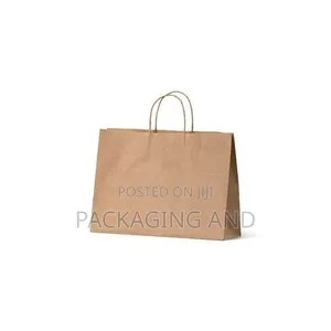 A5 Plain Wears or Food Packaging Kraft Paper Bag Brown 8x3x5in 110gsm