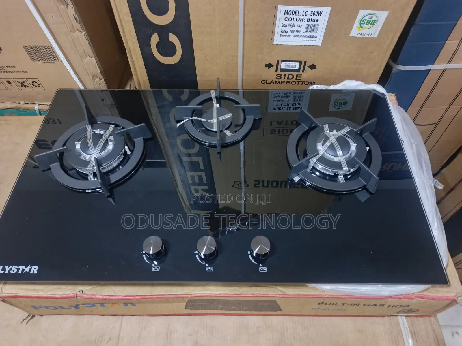 Cook With Ease With Polystar 3 Burner Hob Pv-Jy3802