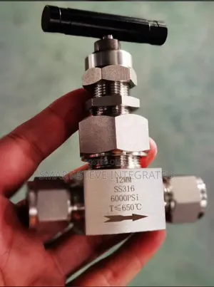 High-Pressure Instrumentation Needle Valve With a T-Bar Handle,