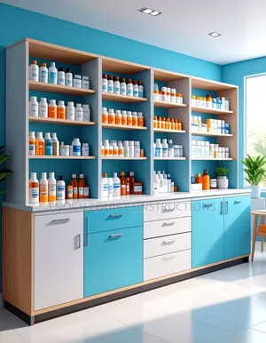 Affordable Pharmacy Shelves – Wood & Metal