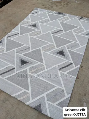 7x10fts L.Gray and Black Turkish Center Rugs