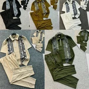 Quality Two-Piece Patterned Zip-Up Tracksuit Set