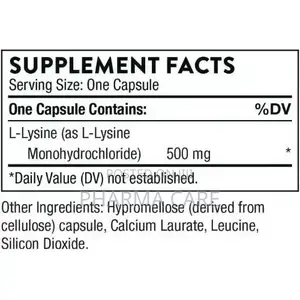 Lysine 500 Mg - 60 Capsules