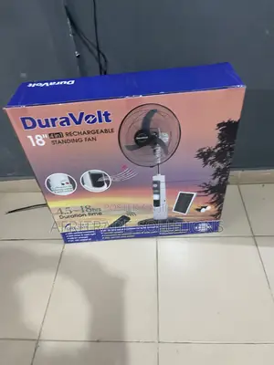Duravolt 18′′ Solar Rechargeable Electric Fan