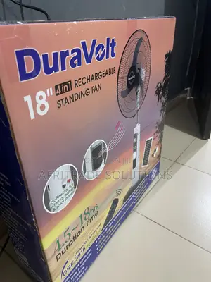 Duravolt 18′′ Solar-Powered Rechargeable Fan