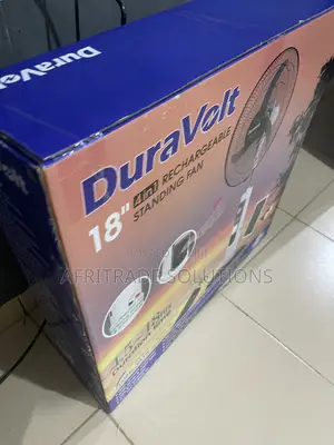 Duravolt 18′′ Solar-Powered Rechargeable Fan
