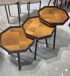 Nordic Unique Solid Wood 3in1 Side Table Set