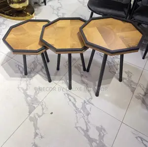 Nordic Unique Solid Wood 3in1 Side Table Set