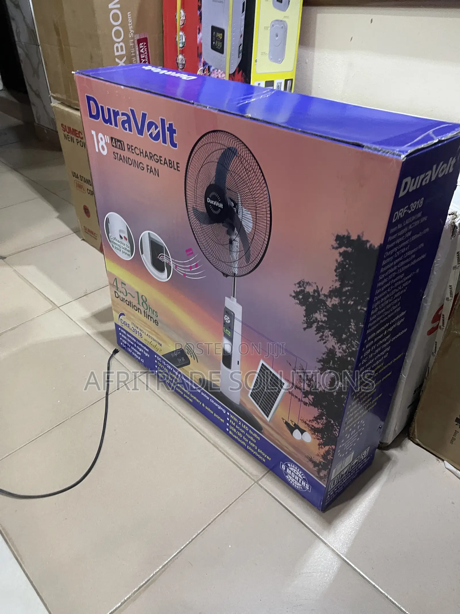 Duravolt 18′′ Solar Fan for Home & Office
