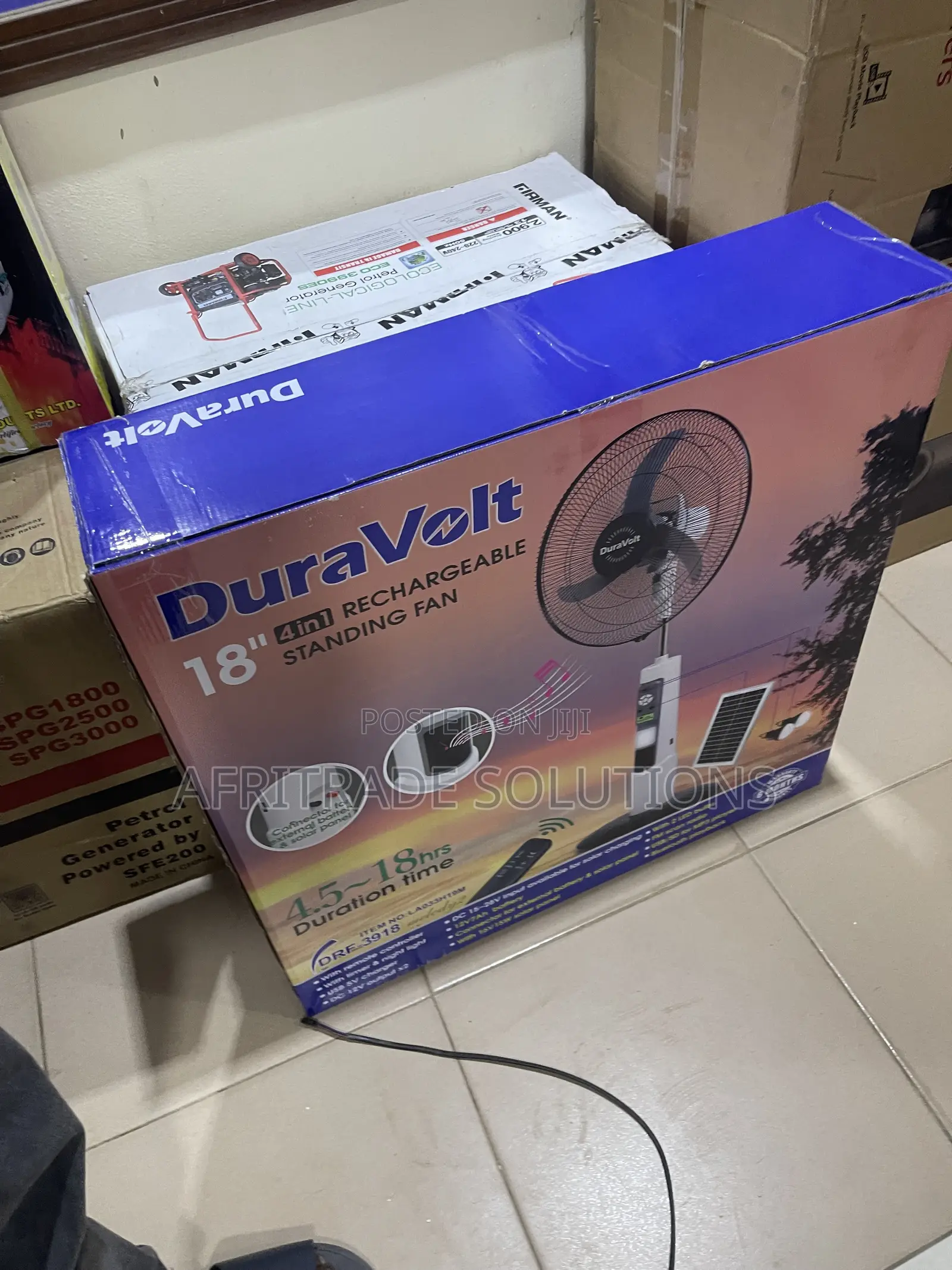 Duravolt 18′′ Long-Lasting Rechargeable Fan