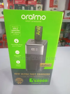 50,000mAh Oraimo Power Bank 85W Ultra Fast Charging