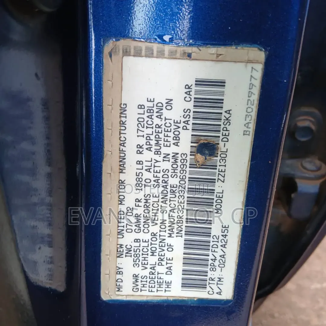 Toyota Corolla 2003 Blue