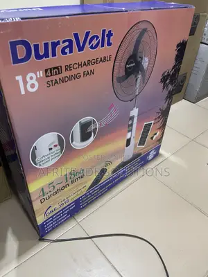 Duravolt 18′′ Solar Stand Fan for Everyday Cooling
