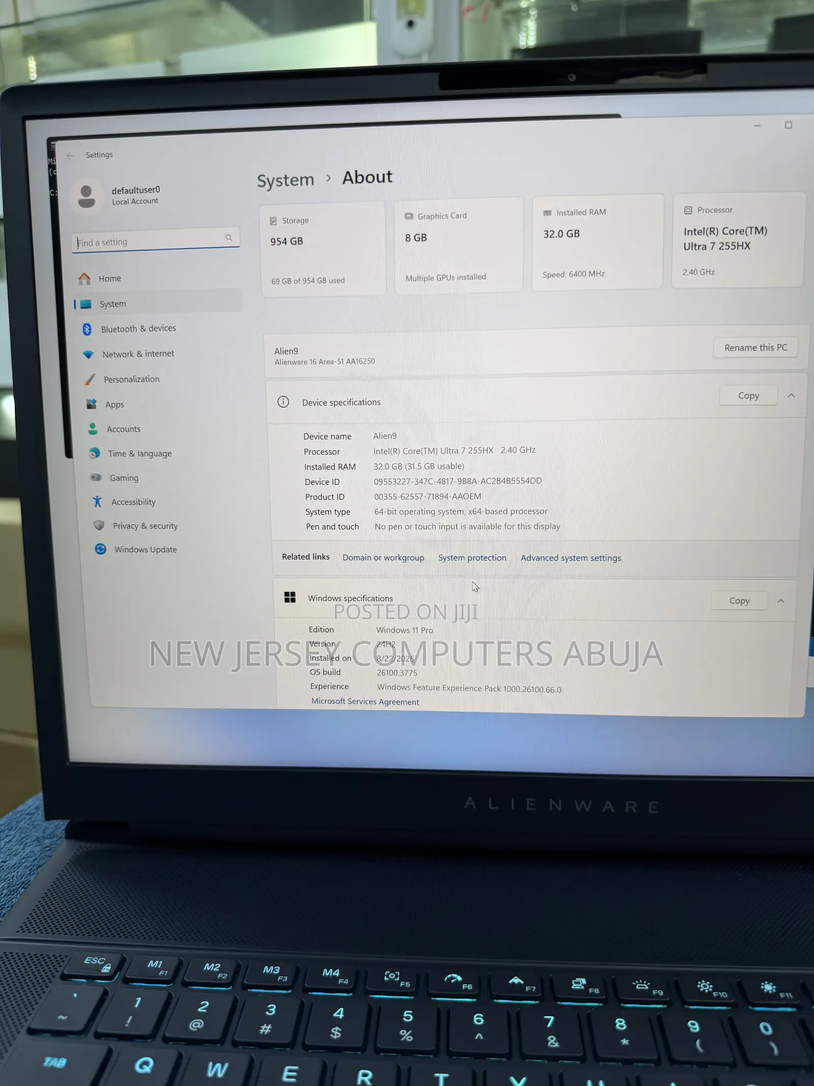 New Laptop Alienware Area-51m 32GB Intel Core Ultra 7 SSD 1T