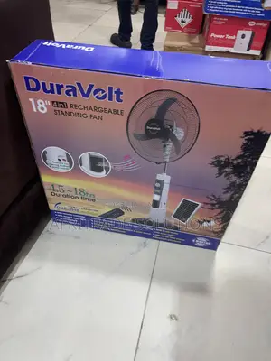 Duravolt 18′′ Rechargeable Fan With Solar Power