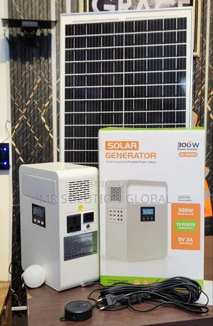 300W Solar Generator Kit – 50W Panel + 1 Bulb