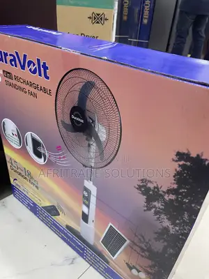 Duravolt 18′′ Solar Rechargeable Stand Fan