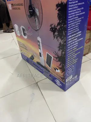 Duravolt 18′′ Solar Standing Fan With Battery
