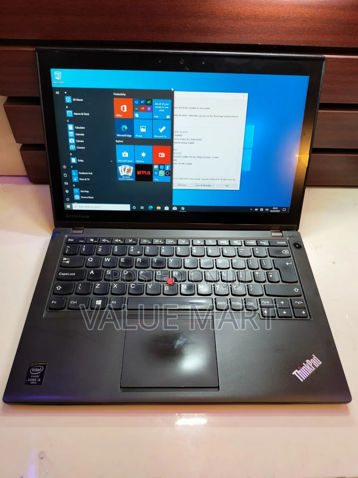 Laptop Lenovo 8GB Intel Core i5 SSD 128GB
