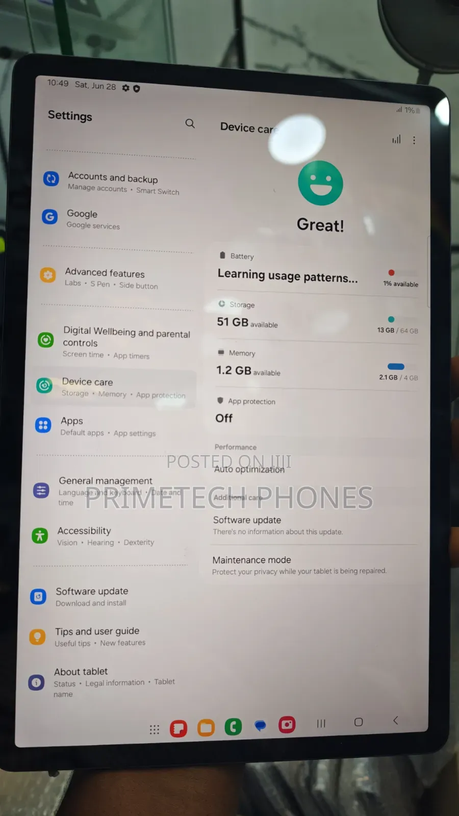 Samsung Galaxy Tab S7 FE 64 GB Black