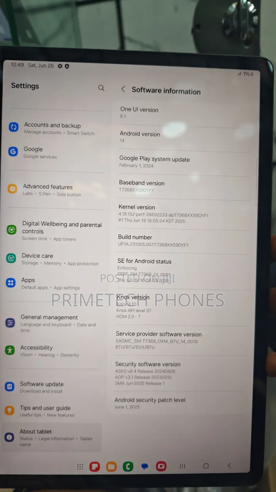 Samsung Galaxy Tab S7 FE 64 GB Black