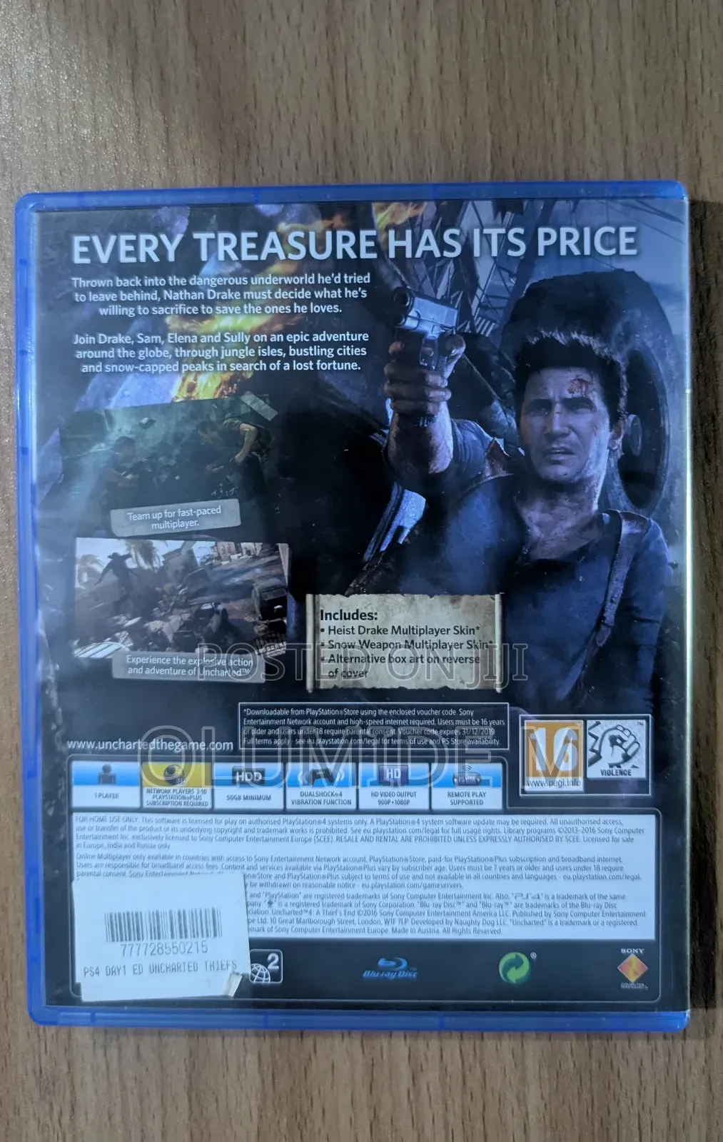 Clean Uncharted 4 for Ps4