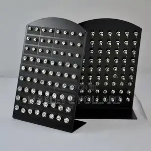 White Shiny Stud Earrings Unisex Accessories Earrings