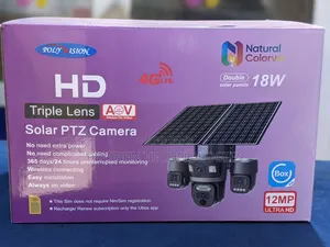 18W Triple Lens Solar PTZ Camera