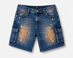 2-Premium Men Short Jeans – Brown/Black/Red Light Blue/Brown Design