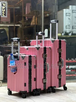 Set of 3 Aluminum Luggage Traveling Box The