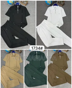 Brand New Men's Casual Zip-Neck Co-Ords Two-Piece Set.