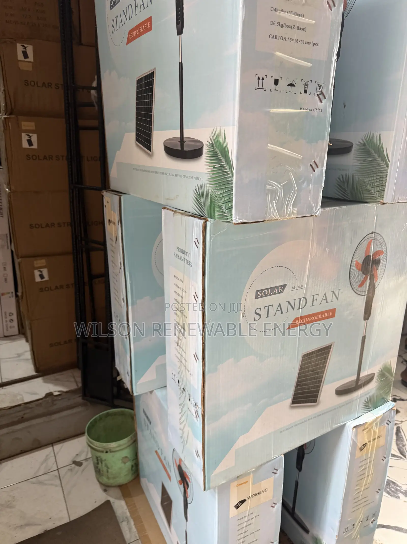 16” Solar Standing Fan (Rechargeable)