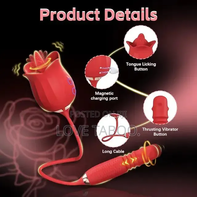 Pulsating Rose Licker for 2wo Vibrator