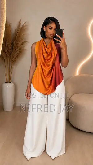 Ombré Cowl Neck Top