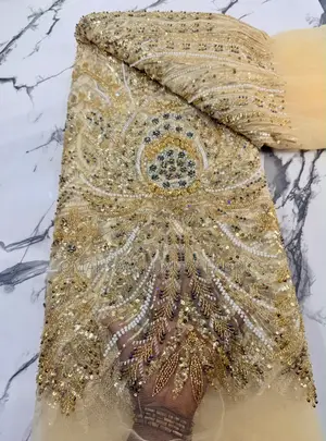 Fully Handbeaded Lace