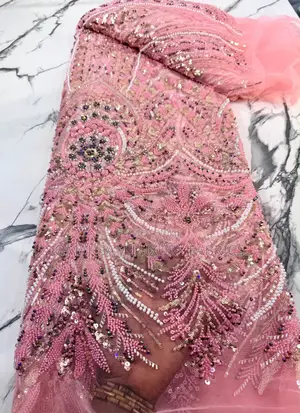 Fully Handbeaded Lace