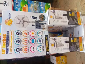 Lion Electric 18 Inch Solar Rechargeable Fan
