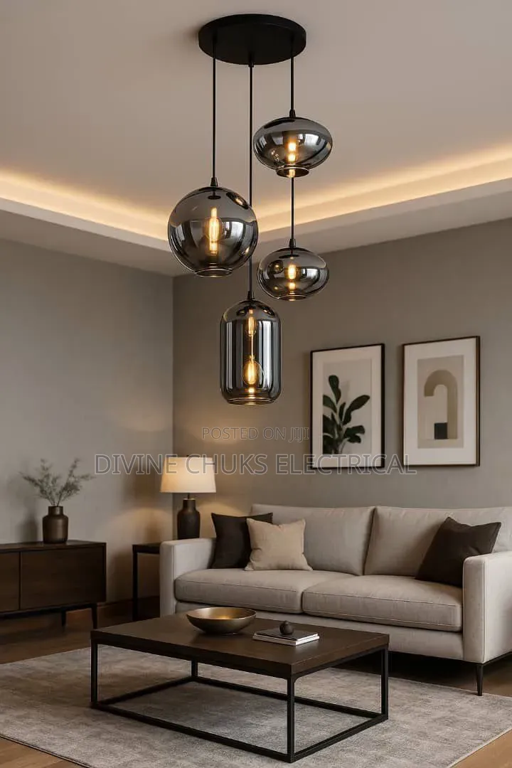 Led Interior 4in1 Glass Chandelier