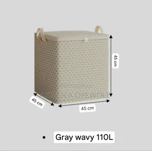 150L Foldable Storage Box Organizer With Zipper & Handles