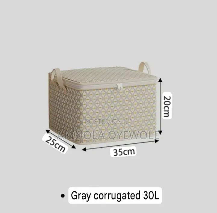150L Foldable Storage Box Organizer With Zipper & Handles