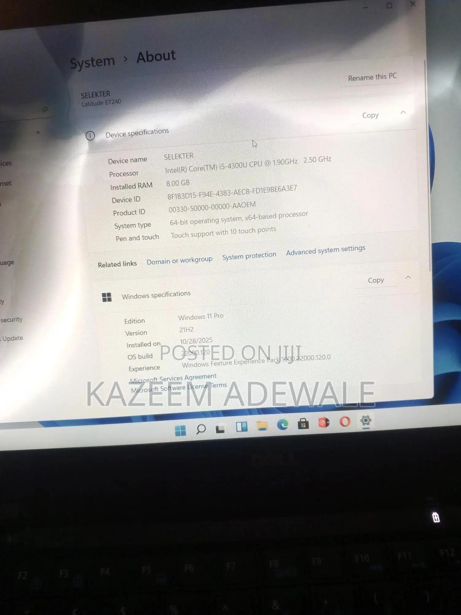 Laptop Dell Latitude E7240 8GB Intel Core i5 SSD 128GB