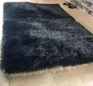 4 by 6 Center Rug With Wood Black